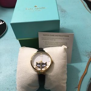 Kate spade black cat watch